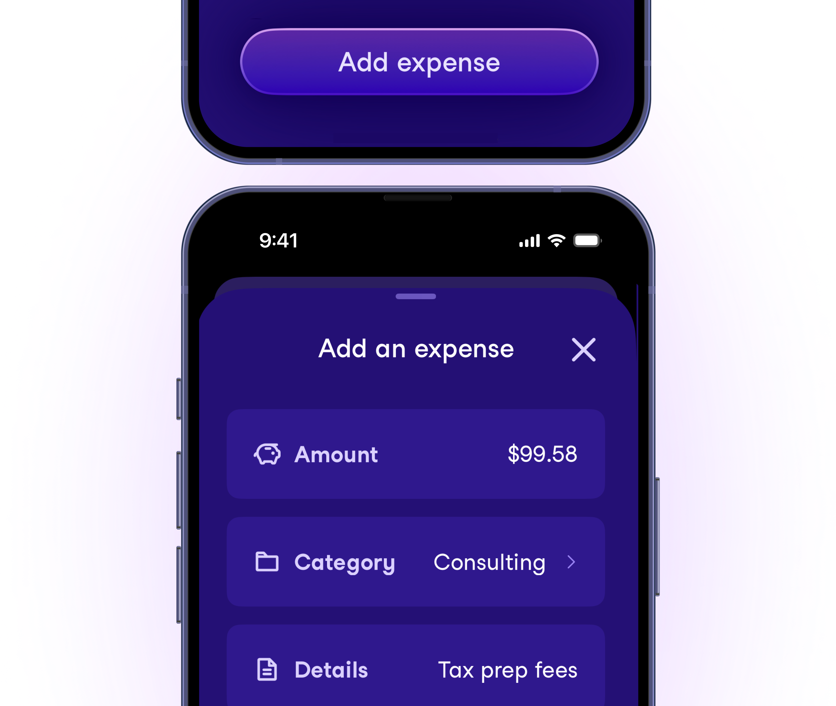 Image of adding a business expense
